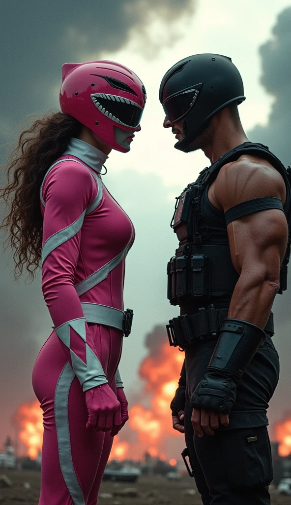 Kimberly Hart, the original Pink Ranger from Power Rangers, in her pink ...
