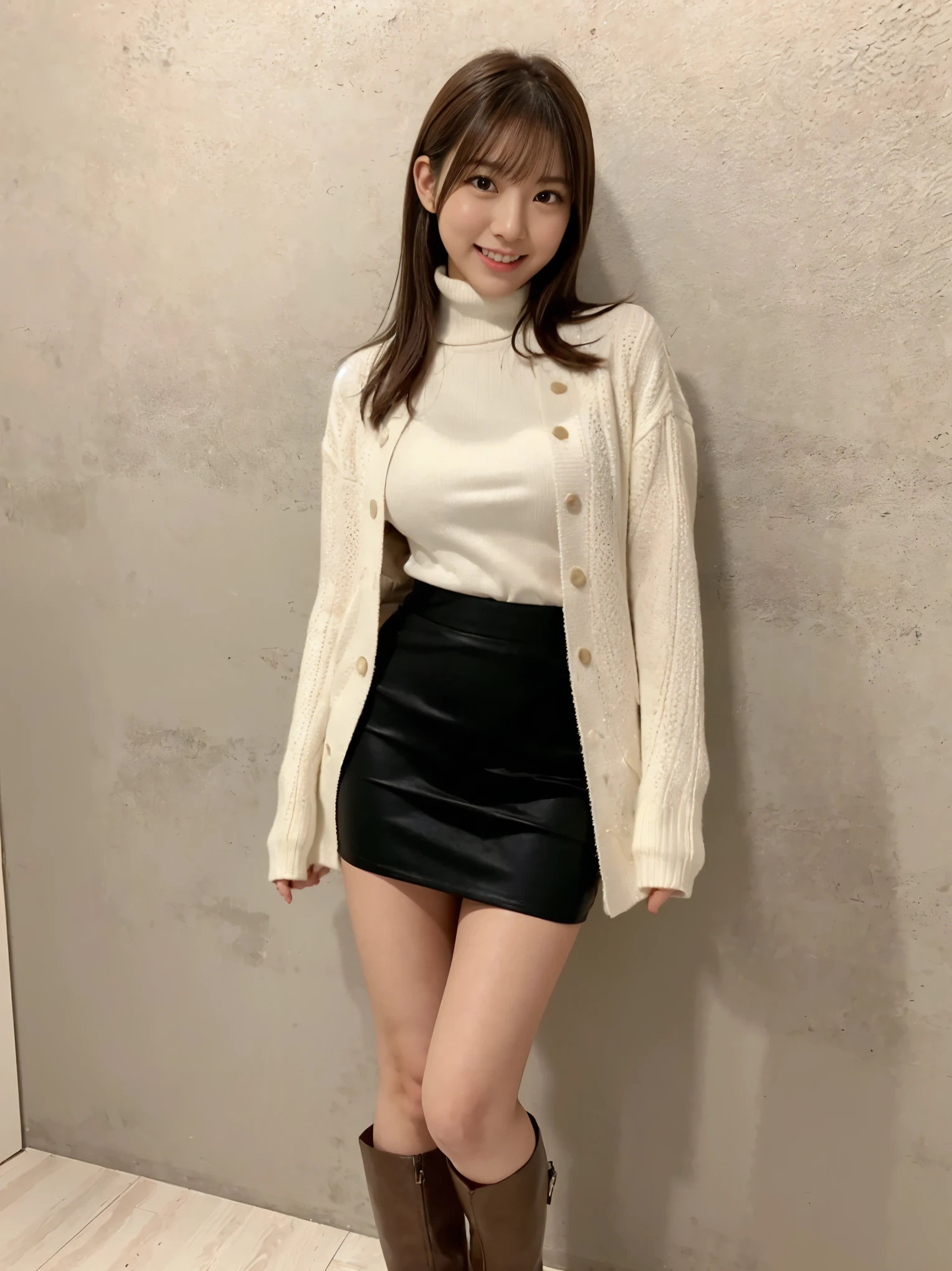 Black Mini Skirt Skirts should be shortened squat Hotel White clothes high resolution Not too small bust