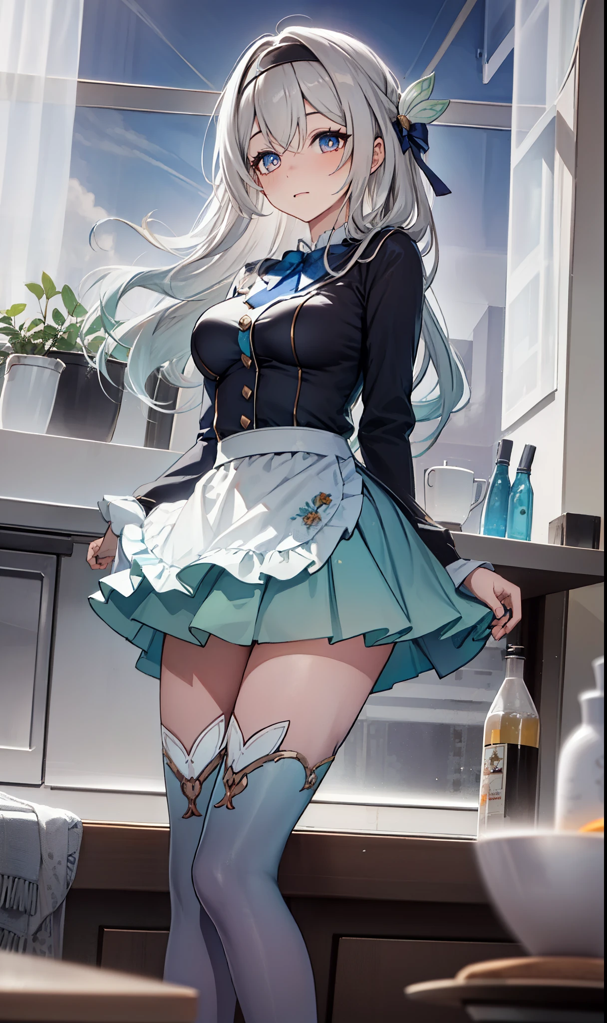 (master piece, high-quality, Mystical, ideal ratio of body proportions), (ultra high resolution, 8K RAW photo, photorealistics, natural lighting, textile shading), wideshot photo:1.6, (1 beautiful anime girl:1.3, , solo:1.5, milf:1.5, nsfw:1.25, full body:1.3), shinny skin, BREAK, ((alice in the wonderland:1.3, cuty, kawaii, lovely, funny, a girl falling down from sky:1.5, flying girl in sky:1.5, girl is floating in air:1.1, rolling up skirt by wind:1.5, (shamed:1.3), surprising, putting hands on crotch with apron:1.35)), BREAK, ((PlayingCards, Trump, tea cup, tea pot, tea spoons, small clock:1.3, lip sticks, candies:1.2, cookies, jam bottles, keys)), ((Royal-Blue dress :1.5, wearing long flaired skirt with blowing:1.3, White Apron, white stockings)), (medium long platinum-blonde hair:1.2, twin tail hair:1.6, tied hair with a large ribbon), (Blue eyes, bright pupils with highlights, detailed eyes), (lying down on your back:1.4, leaning forward:1.2, spreading legs with rising up straight:1.5), ((dutch angle:1.5, full body:1.3, crotch focus:1.3, from below:1.5, unbalance posture)), cinematic image, Exotic wallpapers, colorful, pop art, fantastic art, (fantasy image:1.5), ((correct anatomy:1.5, perfect anatomy:1.3, correct hand, small foot:1.2)), 