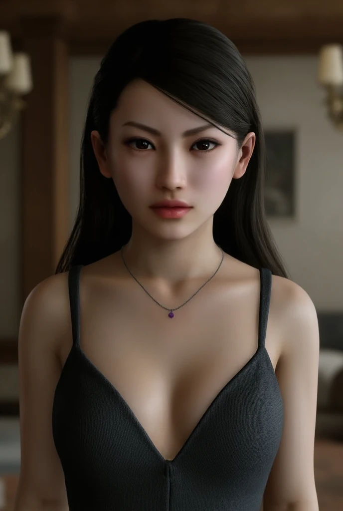 realistic amateur photo posted in shopping mall, young female, sensual, black hair, pele clara, tall, black bikini,(best quality,4k,8k,highres,masterpiece:1.2),ultra-detailed,(realistic,photorealistic,photo-realistic:1.37),HDR,studio lighting,extreme detail description,vivid colors,bokeh,professional photography,