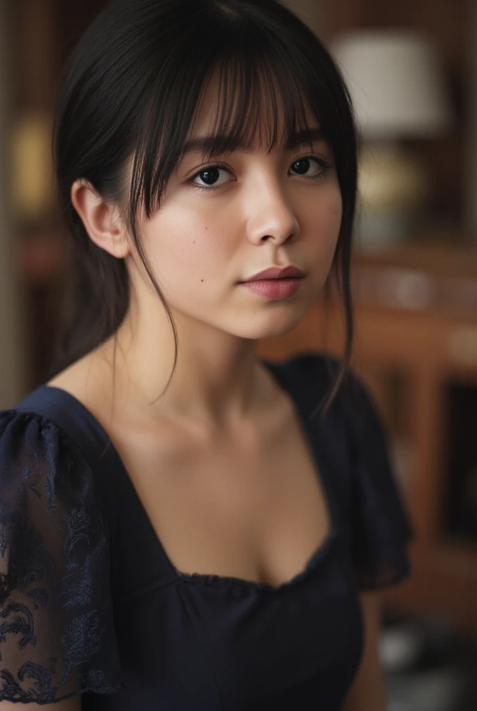 a etreme close portrait of s3ung_n0body, headshot, wearing concealing heavy sweater and jeans, looking at the camera, facing the camera, dynamic lighting, photorealistic, high detail