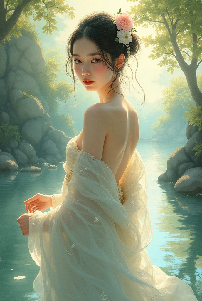 Ulzzang-6500, (realistic: 1.3) (original: 1.2), masterpiece, best quality, hibiscus flower blooming on a gnarled branch on a gray background, fractal mandala background, in light orange and light beige style, minimalist images, photographic installations. , paleocore, green and crimson, hyperrealistic, poetic intimacy. masterpiece, best quality, colorful, LLTH, best quality, beautiful naked forest goddess, expressive eyes, perfect face, highly detailed, high resolution, (masterpiece), best quality, perfect face, 1 sexy girl dressed in forest, flowers , leaves, mandalas, fractal, girl in the forest, forest goddess, old antique clock floating, lamp hanging from tree, full body, black hair fused with gold, transparent clothing, open legs, view of pubic hair, 1 sexy girl with see-through forest clothing, exposed breasts, see-through open t-shirt, mandala and flower tattoos, illustration, very delicate and beautiful, very detailed, CG, Unity, 8k wallpaper, huge file size, very wide lens, soft lighting, slight smile, transparent clothing showing naked body, beautiful vagina, vagina with soft hairs, well detailed eyes looking up, latin girl sitting on tree trunk, oil painting, latin tanned skin, full moon night sky, autumn leaves falling, autumn leaves in the wind, black and brown hair, long hair floating in the wind, girl looking at an old clock, nsfw,(( Felicity Jones)), (sensual), (Extremely beautiful), (erotic:1.2) , (sublime: 1.0), (Extremely sensitive: 1.0), (wise and understanding: 1.2), nsfw, sfw, skin wet with water, feet treading grass and grass, girl sitting on tree trunk, feet treading grass, blushing face , eyes looking up, lantern, fog, mystery and fantasy, full moon reflection in distant lake, distant mountains,