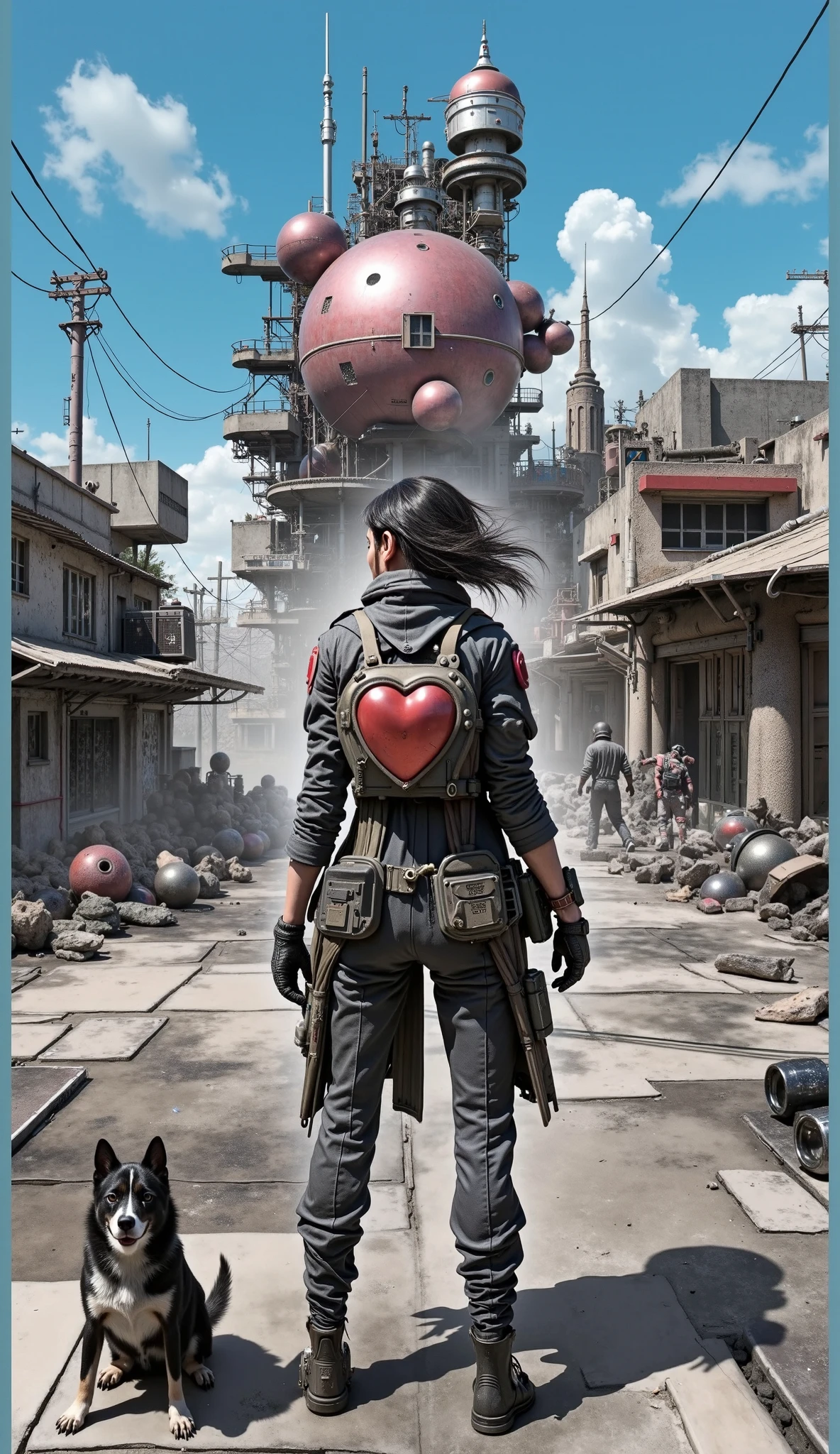 PonyXL realism style,img focus to woman mechanism ("atomic heart" style) on the cyberpunk bar,double exposure:background filling dust clouds,hot day,space city,with atomic electrty.sketch artline by Yogi Shinkawa, lots of stuff.cfg_9999 steps_9999,ultra-detailed hyper sharp realistic ink punk,masterpiece by Yoshitaka Aman, art by Chuck Close, UHD