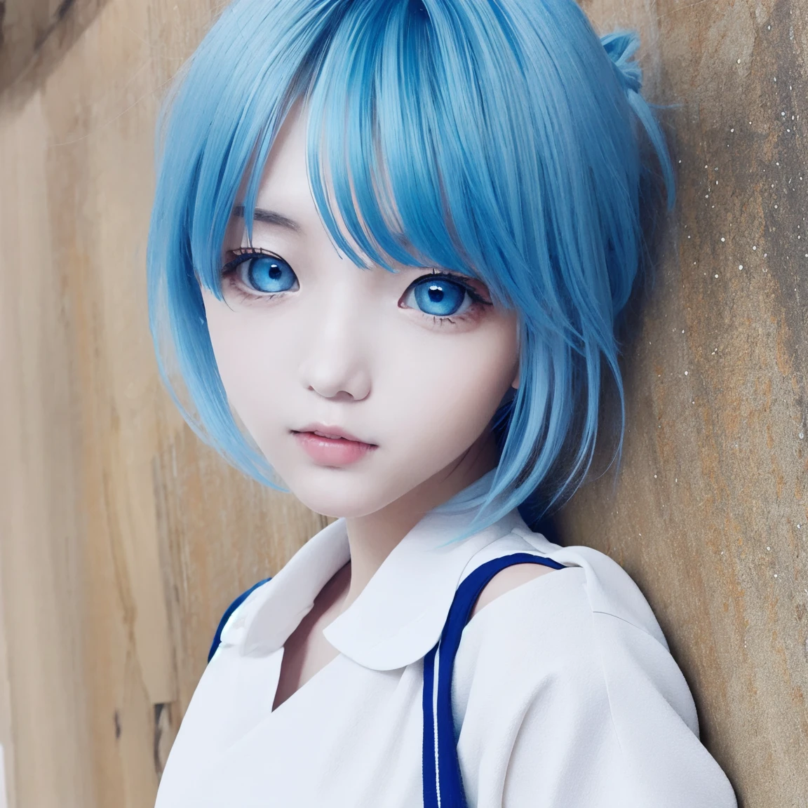(masterpiece, best quality:1.2), solo, 
upper body, portrait, 
beautiful eyes, full lips, 
<lora:Lana_Pokemon_v2_Anime:0.7>, Lana_Pokemon, 1girl, solo, short blue hair, blue eyes, yellow hairband, white shirt, sleeveless, blue sailor collar, bright pupils,