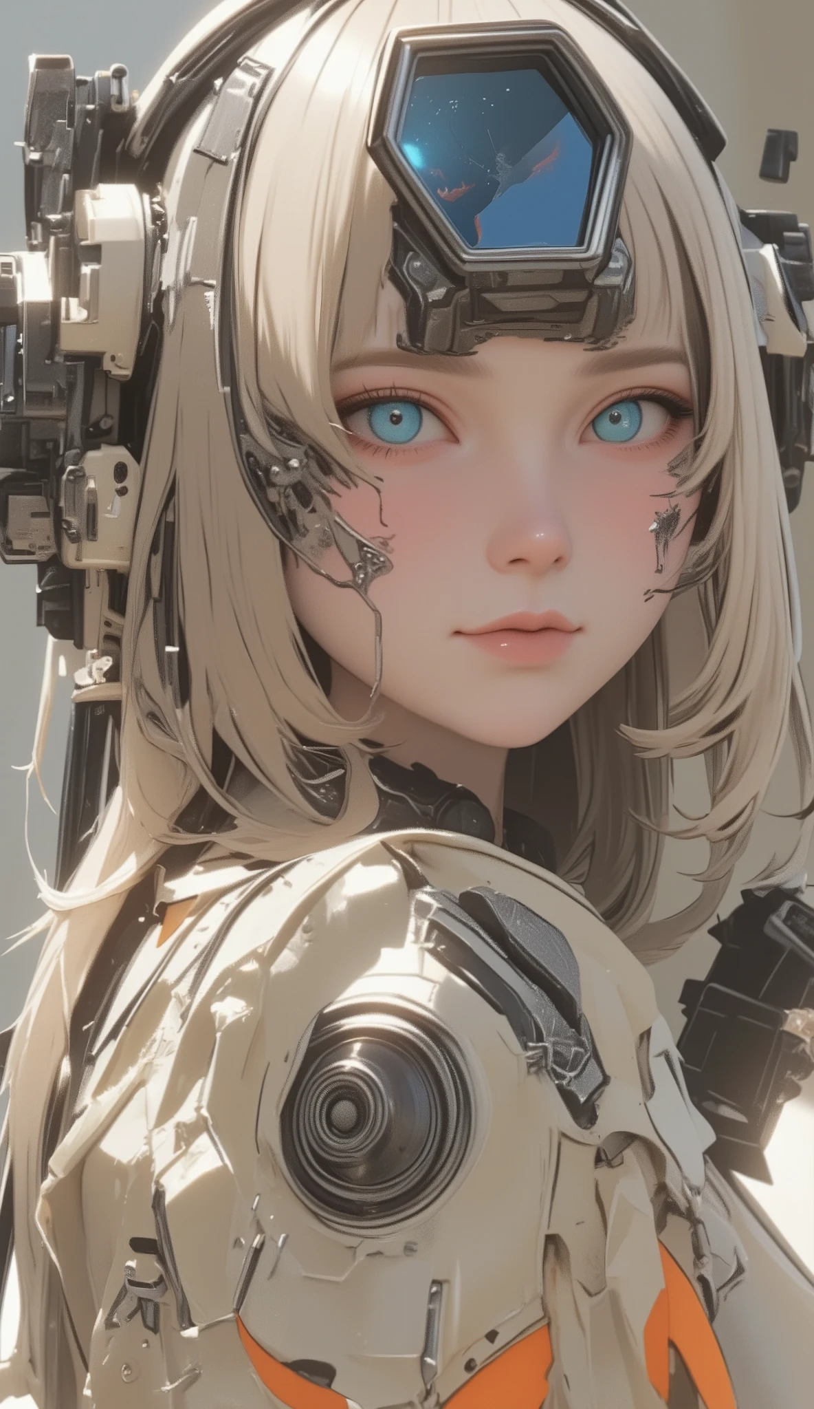 live action 、Genuine、 Sand Beige and Orange Military Small Arms Prototype、Trapezoid Optical Weapon 、 Futuristic Design