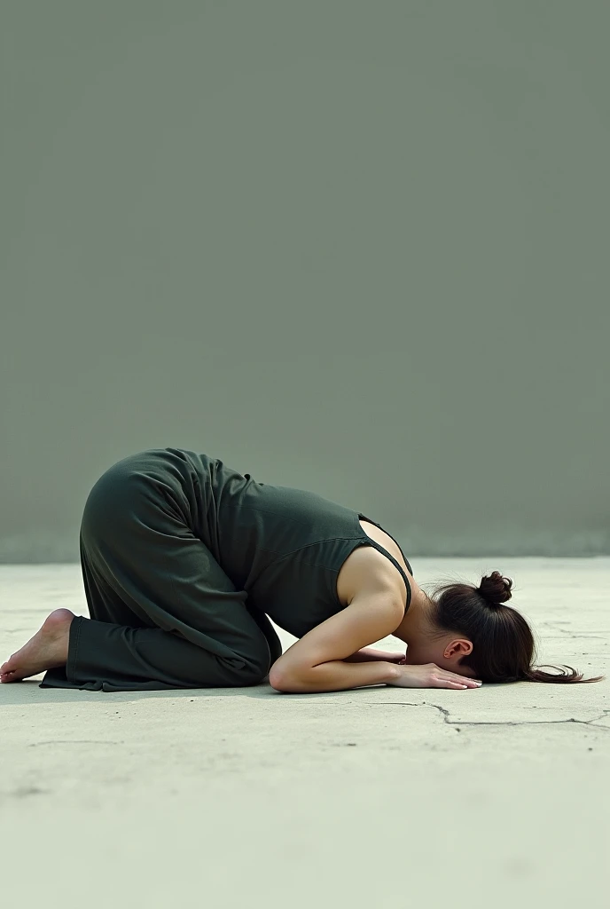 A ninja in all-blue clothing lying unconscious on the ground、8k、
