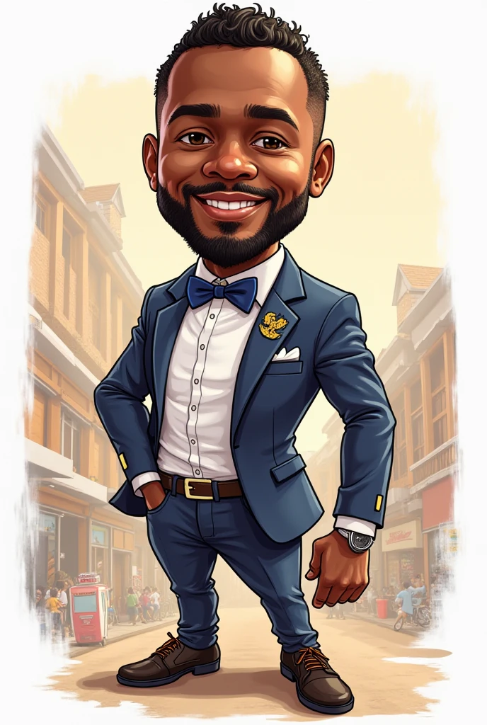 Besoin d'une image dessin animé de mon agence événementielle au nom de FAISEUR DES CÉRÉMONIES, avec services maître de cérémonie, location de matériels et couverture médias. Je m'appelle Ange Gabriel Massamba