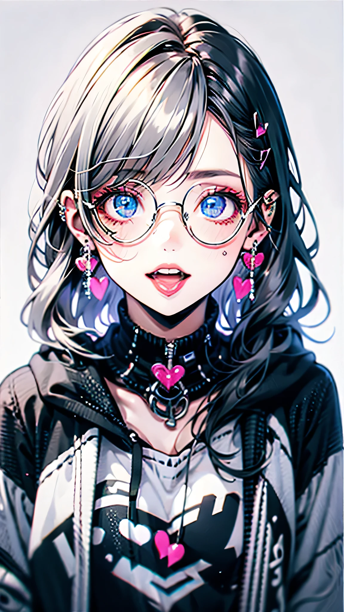 Highest quality,Highest Resolution,sexy,Short Bob,Very beautiful eyes,smile,Big Breasts,whole body,Glasses,Black Hair