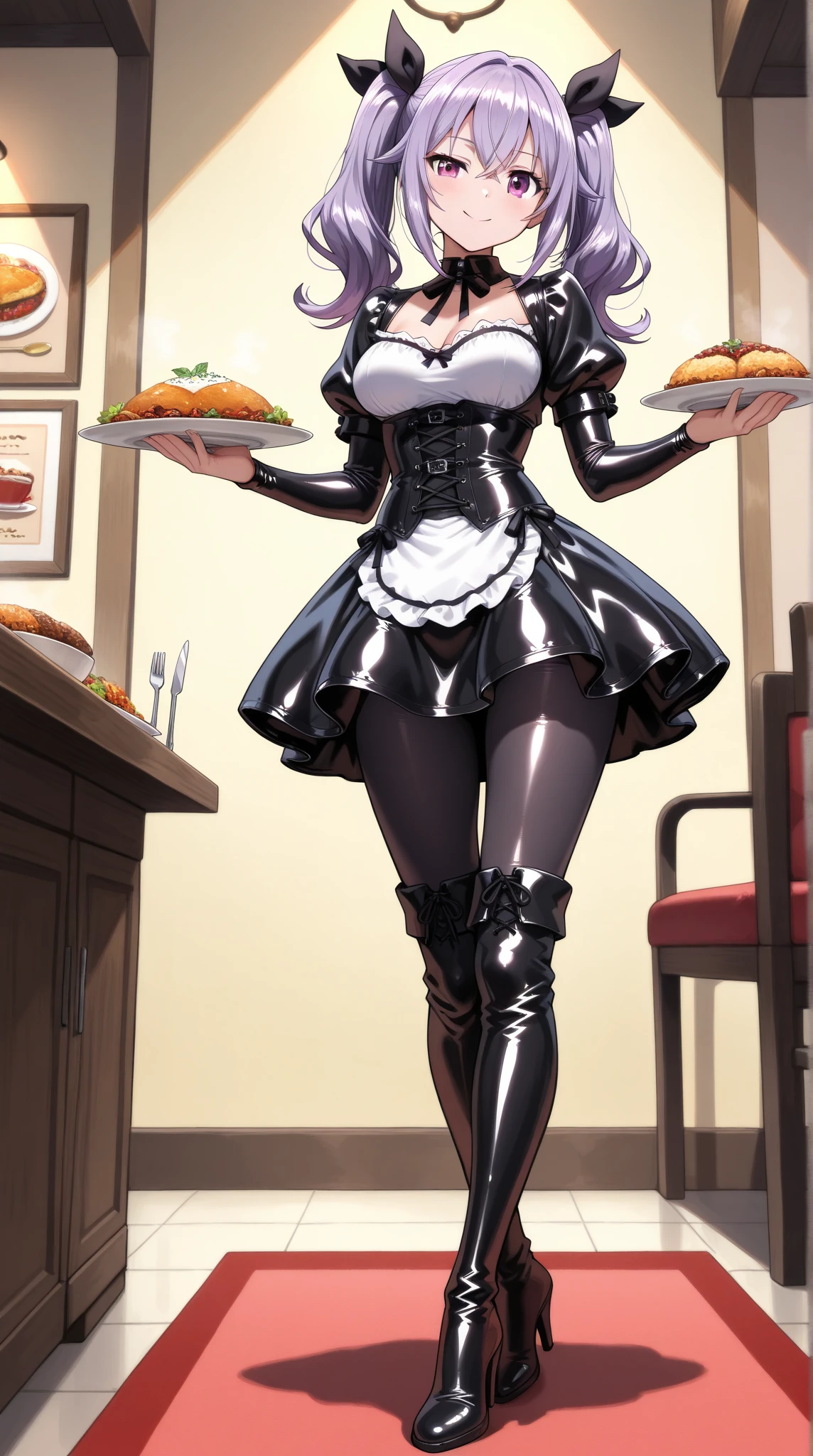 (la plus haute qualité, Chef-d'ouvrages d'art),sexy, erotic, 1 fille, 18 ans, despise, fer, Cheveux longs violets, ((yeux violets)), Regarder le spectateur, medieval tabernacle, (Fermer), ((dark room)), transpirer, la bougie est allumée, (((aucune expression))), ((clivage)), m.々By the way'interior of'une chambre de torture avec divers outils、pose sexy、Ouvre tes jambes、
Sado-Sado、(((robe corset et latex noir)))、Le corset est décoré de belles broderies.、robe corset avec bretelleini-jupe moulante en latex noir)))、first tour、cuissardes noires、high heel boots、