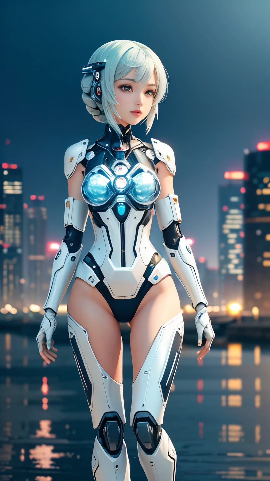 highest quality, cinematic lighting, (volumetric lighting), extremely detailed, extremely detailed, ultra realistic, sharp focus, detailed and intricate, 1024k UHD wallpaper, hdr, 8k, dslr, raw photography, soft lighting, sharp focus, (best quality:1.4, ultra-detailed:1.1, lighting:1.1, shadow:0.9, ray tracing:1.4), real light, very true, very clear detailed details, cyberpunk fantasy concept art, colorful, vivid colors, rich hues, 1girl, solo, Holo-Punk Style, yellow eyes, mascara, black hair, (highlights hair, fluorescent yellow hair streaked hair), pixie cut, black lips, seductive smile, makeup, medium breasts, yellow crop top, bare arms, black layered skirt, arms behind back, standing, head tilt, cyberpunk, city, street, night, blurred background, dynamic lighting, (breathtaking), (masterwork:1.3), (stunningly beautiful), (anatomically correct:1.3), epic, scifi, futuristic art, cyberpunk art by butcher billy, sticker, colorful, illustration, highly detailed, simple, smooth and clean vector, no jagged lines, vector art, smooth, cover art, posing, (cyberpunk), looking at viewer, cowboy shot, expressive eyes, intense and powerful, 