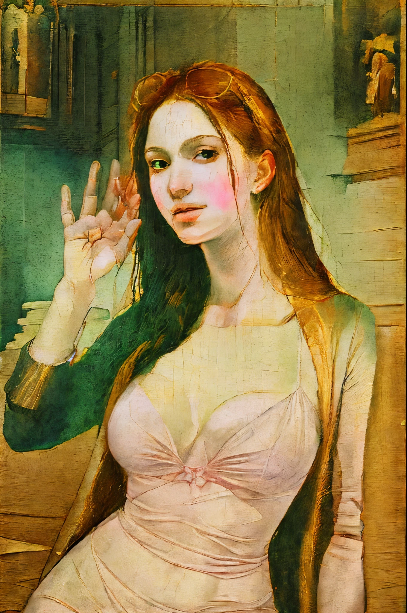 masterpiece, best quality, extremely detailed, hyperrealistic, oil painting, high renaissance art, in da vinci style