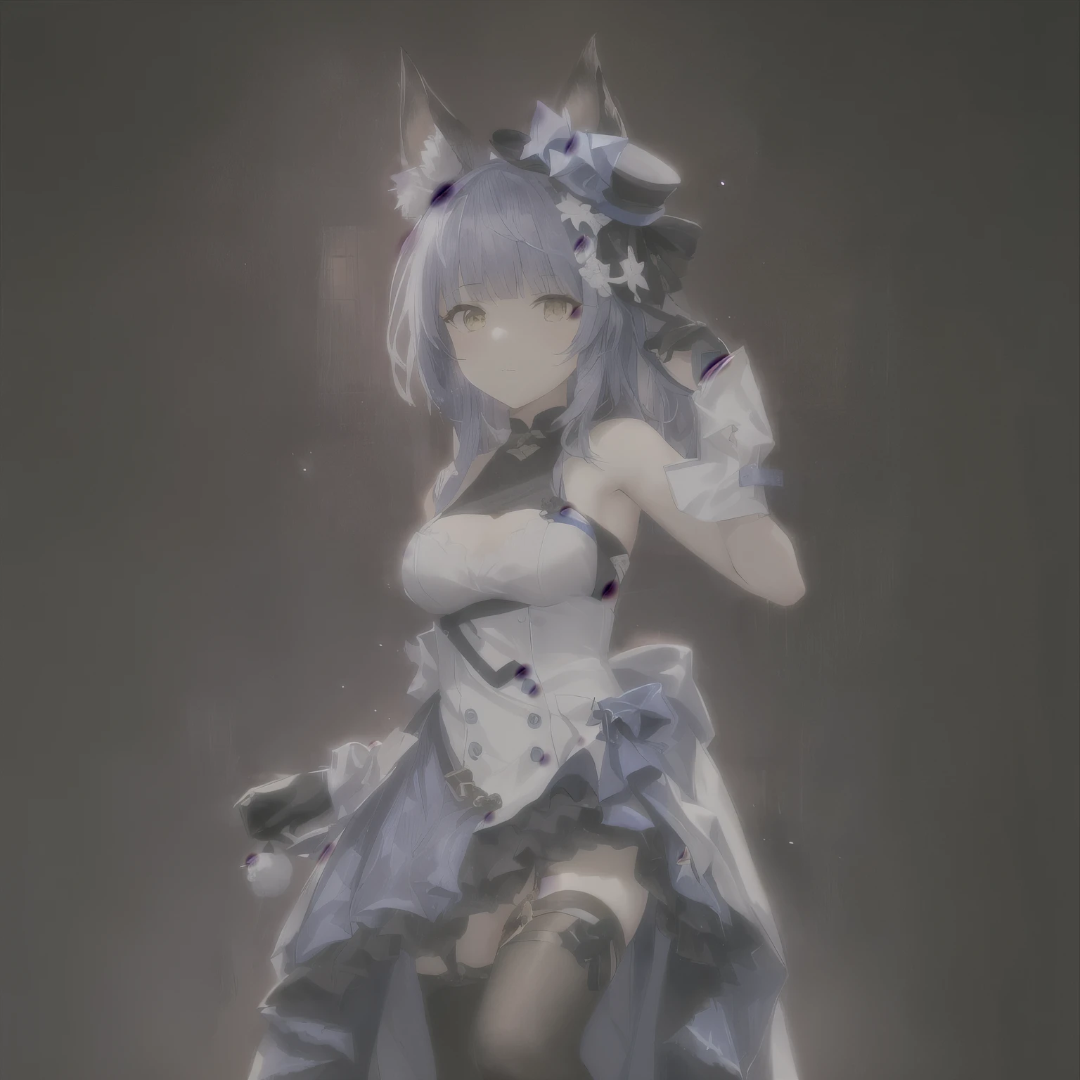 Let's start with a base illustration of a young female character.
Adjust the hair color to Hatsune Miku's iconic turquoise blue.
Style the hair to be very long, reaching below the waist, in twin tails. Ensure the twin tails are evenly balanced and neatly wrapped at the top.
Give the hair a glossy appearance and a slightly voluminous texture.
Create a youthful and cute facial expression with large, expressive eyes. The eye color should be a bright shade of blue.
Give her a characteristic slim and petite body frame.
Remove the distinctive outfit consisting of a sleeveless top, tie, and pleated skirt. Include shades of teal and black in the color scheme.
Include signature accessories such as a futuristic headset, microphone, and detachable sleeves.
Optionally, add knee-high boots or thigh-high socks in matching color tones.
Provide a background that complements the aesthetic, such as a futuristic cityscape or a concert stage with colorful lights.
Please note that due to the complexity of the instructions, it may be challenging for an AI to accurately generate an image based on the exact specifications provided.
Please draw it in a sketch-like style, resembling an idea sketch.
A drawing that looks like it was done with a pencil. A picture drawn in a messy manner. A drawing done with hesitation.Soft Joints - Dancer's Joints - Twisting the Hips Dramatically - No Use of Black in Outlines - Pink Illumination - Lowered Gaze - Slender Eyes - Puffy Cheeks - Visible Abdominal Skin - Hair Color is Aqua - Hair Doesn't Turn Green - Employing Light Pastel Colors for Outlines.