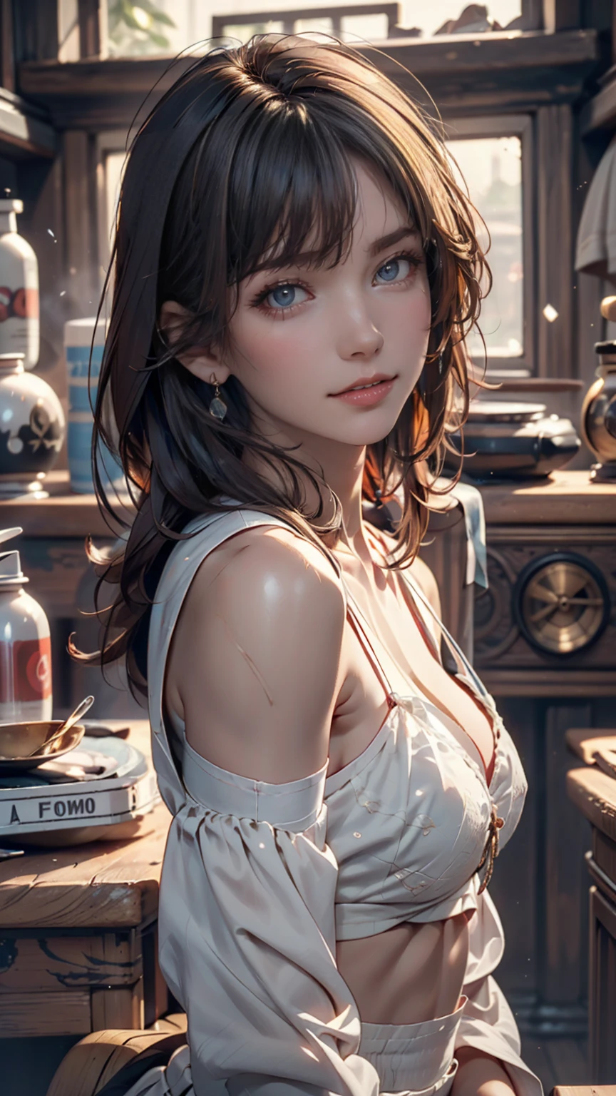 ( high quality , Super detailed, Watch your hands )Zodiac sign - Gemini Goddess , Similar to the goodness of Latin , Twin Goddesses , Curious, Skillful, Humorous, Fascinating, Imaginative faces , Sometimes unrealistic, Restless, Nervous, Careless style , Light brown eyes , Light blonde hair , Transparent dress , In the windy sea , whole body , Sexy Makeup ,