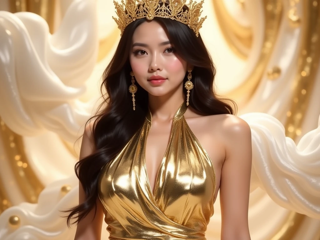 (best quality,4k,8k,highres,masterpiece:1.2),ultra-detailed,(realistic,photorealistic,photo-realistic:1.37),golden trophy,shining gold surface,glowing reflections,ornate details,engraved patterns,majestic presence,sturdy pedestal,sparkling gemstones,exquisite craftsmanship,elegant curves,golden rays of light,prestigious event,celebratory atmosphere,vibrant colors,awestruck audience,fine celebrations,luxurious setting,highlight of the evening,celebration of achievement,glamorous occasion,exceptional talent,coveted prize,aspirations realized,memorable moment,pride and honor,exultation,dream come true,recognition and success,unwavering dedication,envy and admiration,glamour and prestige,winners podium,exemplary performance,unforgettable victory,triumphant pose,winner's glory,inspiration to others,eternal glory.