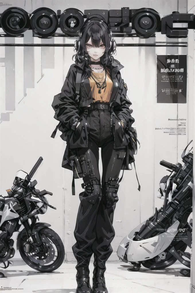 "Watercolor realistic style, female characters in futuristic punk, wasteland punk, and tech costumes (brown, weight 1.3), shabby fashion and gas masks, faceless, close-up of the heroine's face with smudge highlights and shadow effects, mask on the face.