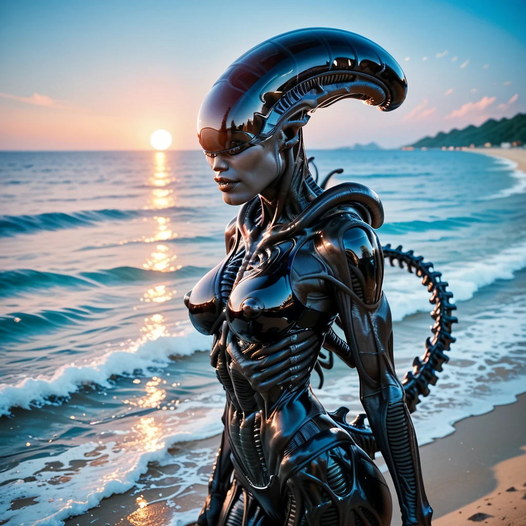 high quality, 1girl, (species_sil), <lora:sil:0.75>, walking away, , 
walking  on the beac, well lit, 
highly detailed,, ,
8K, highres, (realistic, ultra highres, intricate details:1.2), (photorealistic:1.2), (hyperrealistic:1.2), Photography, (RAW photo:1.2), (masterpiece), (Best quality:1.2), (ultra detailed), (extremely detailed:1.2), (diffuse lighting:1.1), (sharp focus:1.1), film grain,