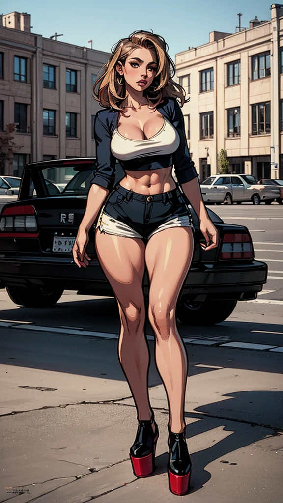 Caitlin Dev 1, as a swimsuit model, Realistic pictures, (((Catwalk))), (confidence), ((Catwalk背景)), (Bikini), (woman), ((Sexy face)), ((Detailed student)), ((Perfect eyes)), (revealing clothing), Extremely detailed, Wheels within wheels, Brushstrokes, ((The Art of Bastien Lecuff-Derham)), 8k wallpaper, Nikon, Popular on artstationh, Popular on CGSociety, midjourney&#39;s Artwork, (Sexy)，Pregnant women，Crowd outside the stage，encircle，一群Pregnant women走T台，Large Breasts，cleveage