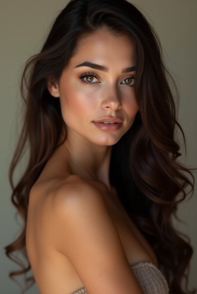 mulher sexy, 20 anos, esguio, atletic, pele bronzeada brilhante, seios enormes, cintura estreita, cabelos loiros cacheados, sem lingerie, Realistic, fotografia, Genuine, natural.