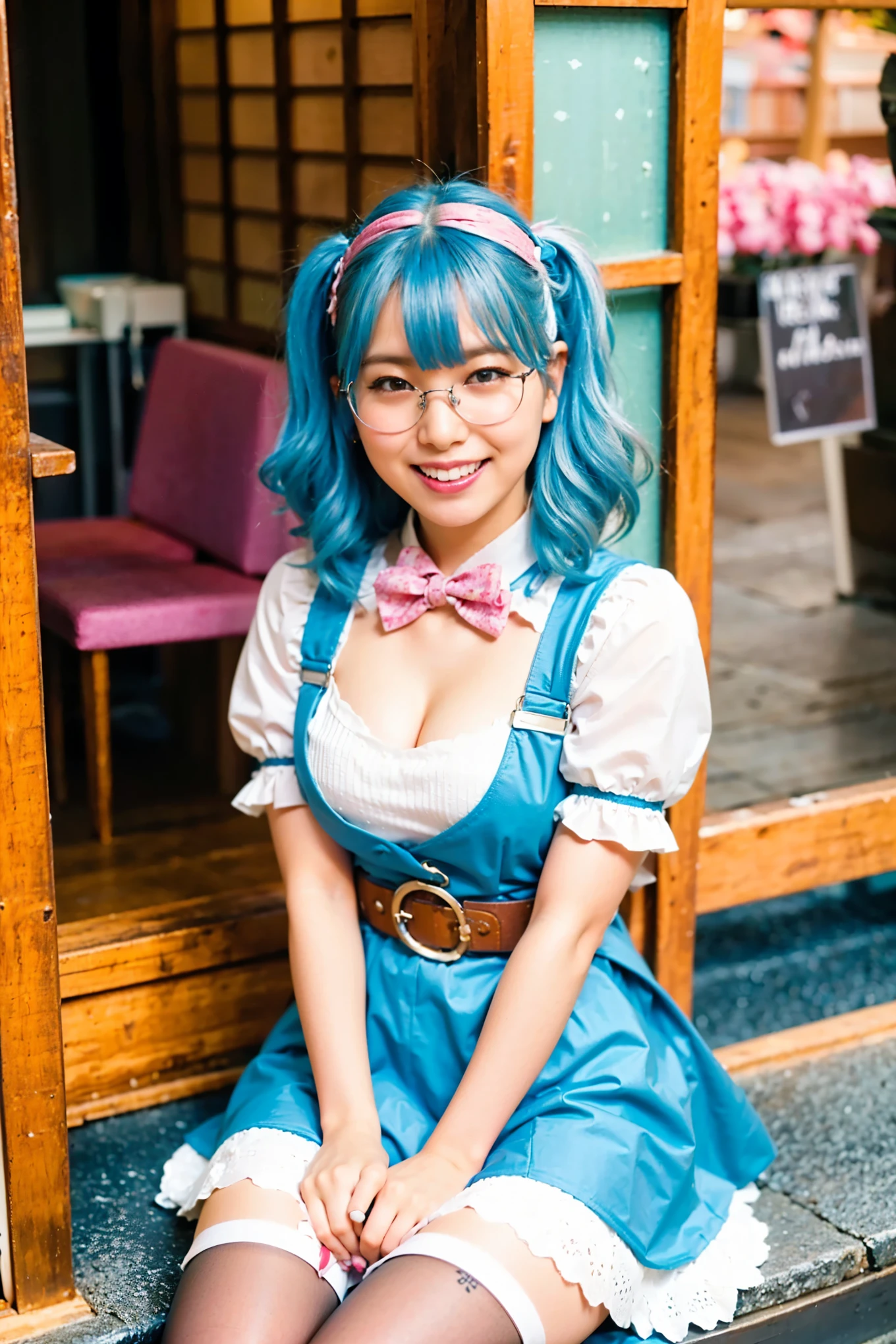 (Completely live action:1.37), (Amazingly realistic textures:1.37), (masterpiece, best quality:1.2), (8k uhd, 16k, 32k, ultra high res), amazingly realistic skin, amazingly realistic photo, superrealism, (photorealistic:1.37), (RAW photo), ultimately realistic, (ultimately realistic all details), (ultimately realistic all textures), super realistic lighting, super realistic shadow, (japanese girl:1.5), (realistic idol face), smiling, happy, super realistic face, ultimately realistic skin, ultimately realistic eyes, (mascara:1.35)ultimately realistic background, ultimately realistic detail up, (kkw-ph1:1.25), (Canon EOS R6, 85mm, 1/200s, f/5.6, ISO 1600), (tattoo), (mechanical armor:1.37), (blue eyes:1.2), (silver hair:1.3), (glasses:1.3)