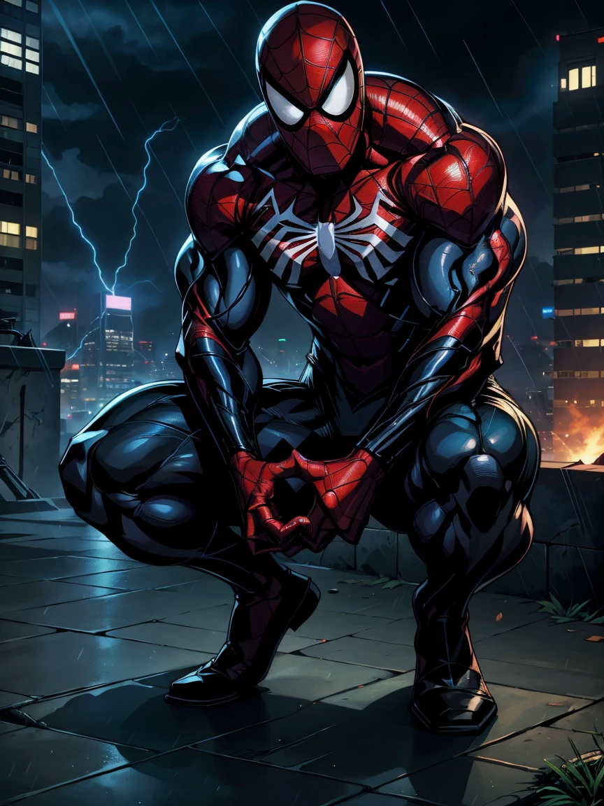 spiderman robotic suit,red,white,blue,(best quality,4k,8k,highres,masterpiece:1.2),ultra-detailed,(realistic,photorealistic,photo-realistic:1.37),HDR,UHD,studio lighting,extremely detailed suit design,vivid colors,sharp focus,physically-based rendering,advanced robotics technology,energetic and dynamic posture,cityscape background,superhero action scene,vibrant red and blue color scheme,lifelike texture and reflections,glowing eyes and web patterns,attention to small details,metallic finish,high-tech accessories and gadgets,heroic and confident facial expression,expressive body language,powerful and agile,urban environment,iconic spider logo,impressive light and shadow effects,action-packed battle scene,fluid and dynamic movement,impressive web-swinging skills,attention-grabbing composition,intricate suit mechanics,futuristic and stylish design,impressive acrobatic stunts,attention to anatomy and musculature,emerging from a powerful web,heroic stance,awe-inspiring superhero,enhanced strength and agility,vibrant and captivating artwork.