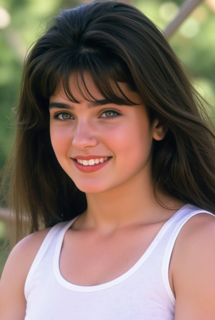 photorealistic photo of adribarb, a middle aged woman, wearing a Tshirt, (busty:0.25), smiling, looking at the camera, simple background, realistic, (masterpiece:1.1), (best quality:1.1), beautiful, (intricate details), unity 8k wallpaper, ultra detailed, aesthetic, perfect lighting, <lora:adribarb_V2-000008:0.8>