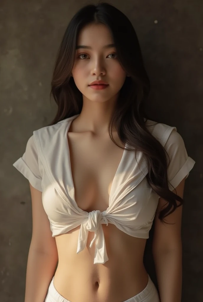 8k,Highest quality, masterpiece, Ultra-high resolution, (Realistic:1.4), RAW Photos, (Real skin texture:1.3), (Film Grain:1.3), (Selfie angle),One girl,Beautiful and detailed eyes and face,masterpiece, Highest quality,close,Upper Body,Completely naked,Sticking out tongue,D Cup,chest