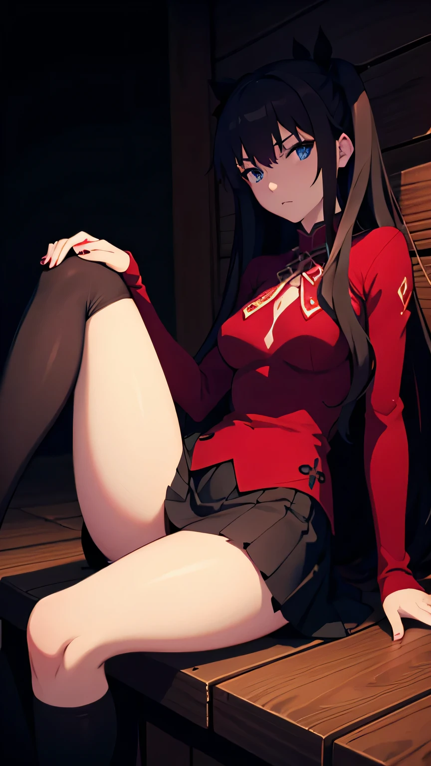 a goth girl with red hair sensual pose lying on her bed with her legs open, pussy fingering nsfw open pussy, touching pussy