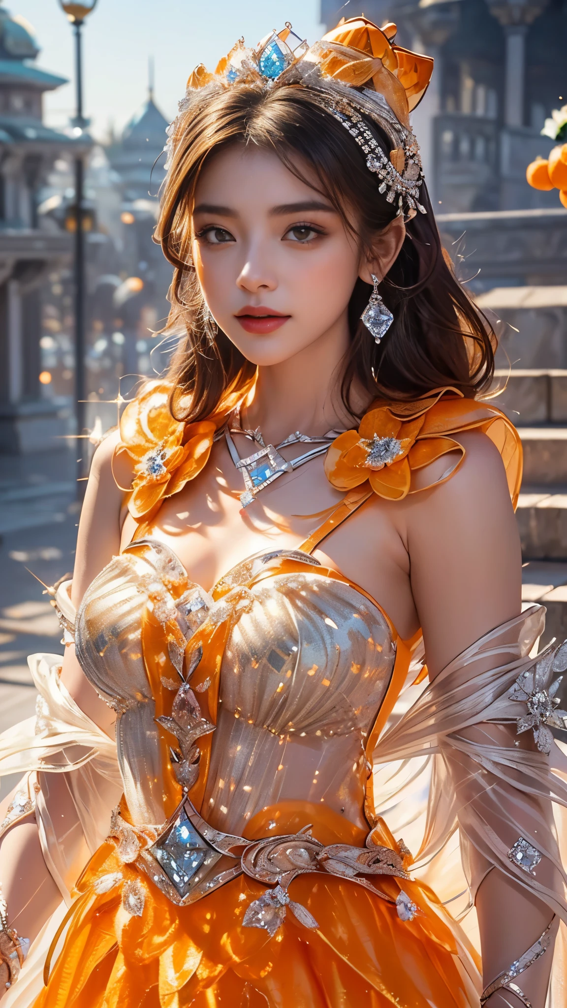 lifu, lifu,strapless dress, ((gufeng,bare shoulders)), ((full body)), realistic, fashi-girl, red lips, mature female, makeup, Big eyes, Pretty eyes, ((full body)), ((from below)), (best quality, masterpiece:1.2), ultra-detailed, (realistic:1.37), ((Sexy long legs)), beautiful, youthful, glamorous model with (detailed eyes, detailed lips, extremely detailed eyes), showcasing a radiant smile, creating a breathtaking depiction of a girl, Warm tones, extremely high color saturation, official art, extremely detailed CG unified 8k wallpaper,(High dynamic range :1.4), (cinematic),(soft colors, dull colors, soothing tones :1.3), (natural skin texture, ultra-realistic, soft light, sharp),(very detailed), Night, moonlight, ((In the mountains, plants, leaning against the rocks))