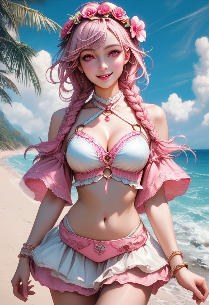anime style; 3d; glitter; Perona from One Piece