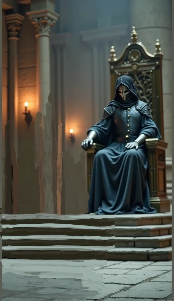 Xenomorph from alien movie meditating in cathedral, dark horror style