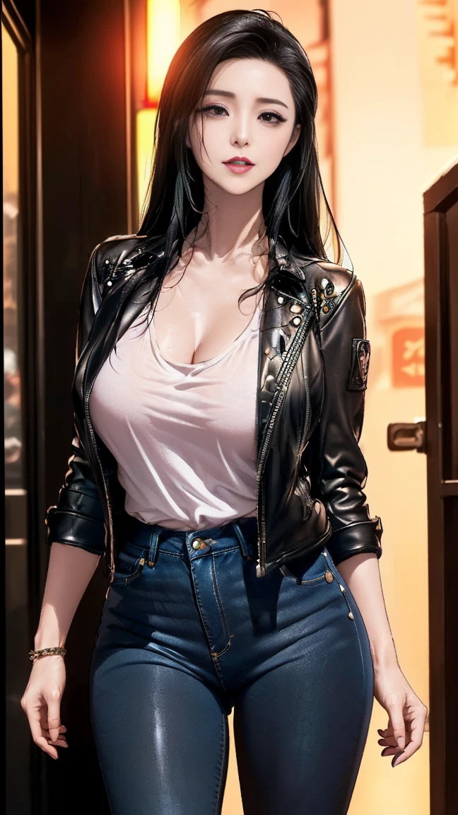 Browsing Caution:1.3,(highest quality, Tabletop: 1.1), (Realistic: 1.3), break (((ff7,Tifa_Lockhart))),(alone,Tifa:1.2),(Japanese ,Grey tailored jacket:1.3,office) ,(office, indoor),(Sexy pose:1.1),Highly detailed face, Fine grain,Red eyes, break (((ff7,Tifa_Lockhart))),(Light brown hair, Big Breasts: 1.2), break (Small beautiful hard nipples) Around 18 years old,cute,smile,zettai_ryouiki:1.1,Cowboy Shot