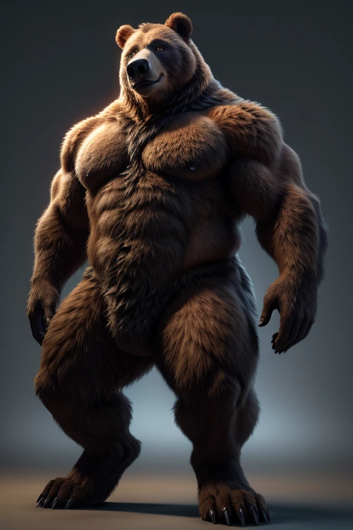 NSFW, muscular anthro Brown Bear, 4K, A high resolution, Best quality, perfect colors, perfect shadow, perfect litthing, hairy body, solo, daddy Brown Bear, older, black thong, (large bulge :1.4), (muscular, big muscle mass:1.2), torso, Correct anatomy, (Realistic fur, Delicate fur, epic, tmasterpiece:1.2), (Detailed  night background), sexy, by taran fiddler, by Chunni, by kusanagi, Bonifasko lighting), (Detailed eyes:1.2), shining fur, large muscle, 