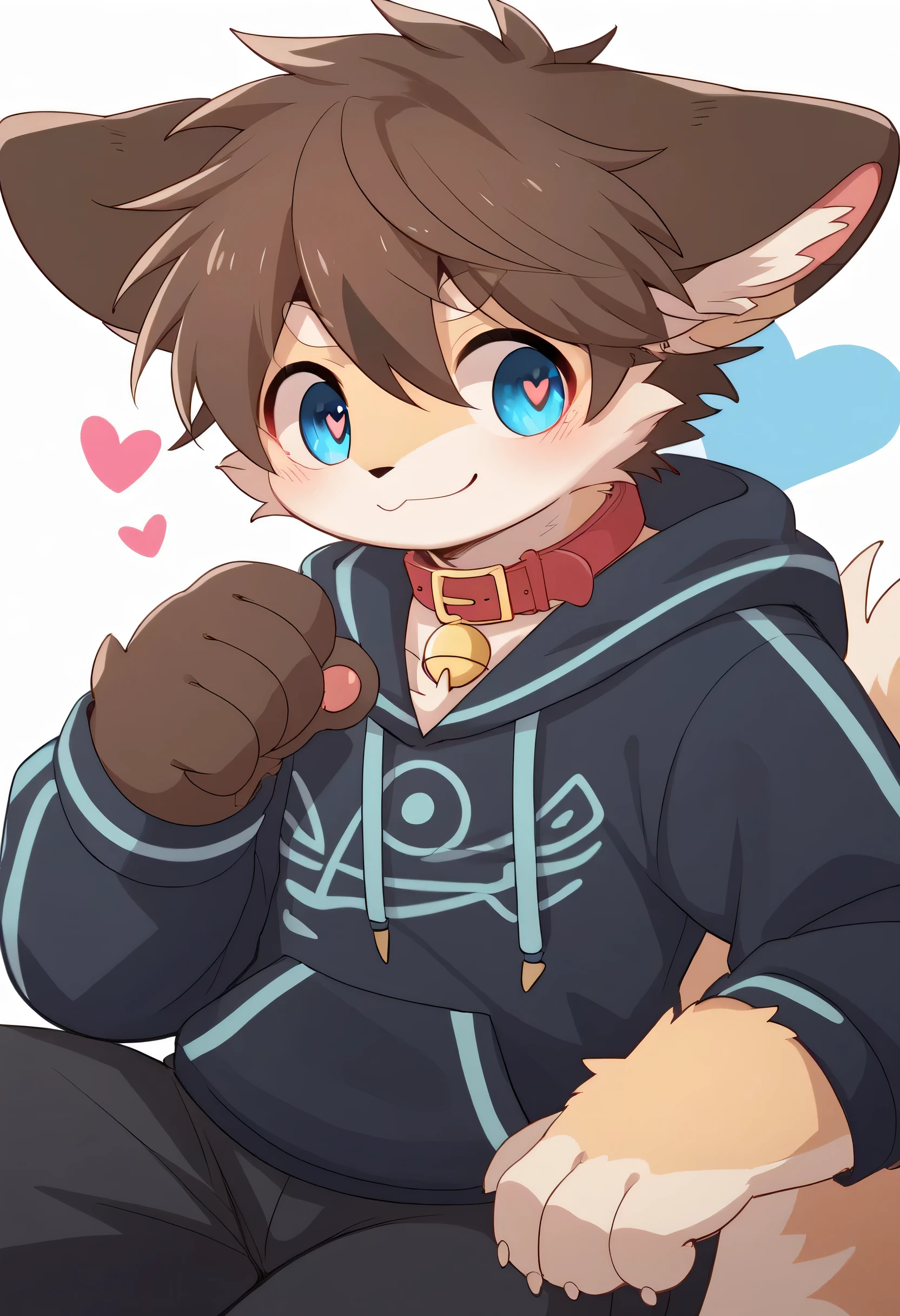 tall Highly detailed な, tall Highly detailed , Gray hair with brown hair ,age 15,male, I'm looking forward to seeing bones , excited,participate, cute face, I like fluffy fur ,Horny 雄Blue cute ears ,Fluffy ears,Cry a lot,cry,cry,大声でCry a lot,Fluffy ears, white background ,alone,blush nose ,Dropped ears, sitting! fights against delicate enemies , Sweatshirt ,Black long sleeve,tendency, tall Highly detailed な, tall Highly detailed ,age 15,male , I'm looking forward to seeing bones , excited,participate, cute face, I like fluffy fur ,horny male ,Blue cute ears ,Fluffy ears ,Fluffy ears,Cute fur,Heart Eyes,male , Black Back,Dropped ears, fights against delicate enemies , Sweatshirt ,Black long sleeve,tendency" cute brown fur anthropomorphic boy with big ears and a big tail, wearing a green sailor suit , shyly holding the lead of a collar in his mouth . The background is a peaceful town street with gentle lighting ."