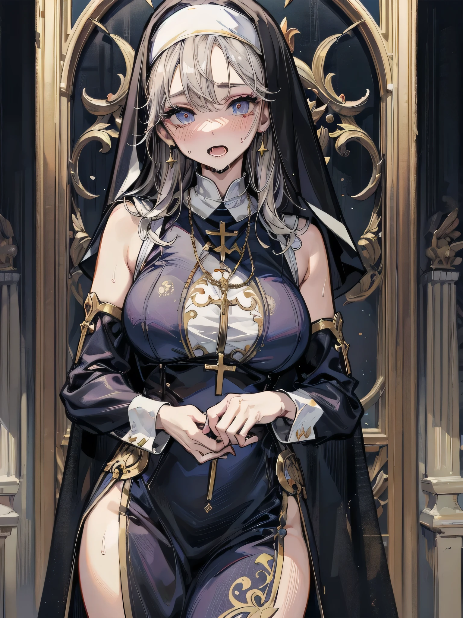(8K, Best quality, tmasterpiece:1.2),\(eye detailed\),\(Facial features\),(\(Clothes detail details\)\),(huge tit),full bodyesbian,(Facial focus) ,Very detailed CG unity 8K wallpaper,hugefilesize,ultra - detailed,A high resolution,absurderes,beautidful eyes,Ray traching,dramatic shadow,finely detailled,Dramatic angles,Hyper-detailing,egyptian style,(超高分辨率),1girll,(black skin:1.3),Solo,Soul glue,holding a glowing sphere, Bind the souls of the deceased,
Portrait,(Cowboy shot:1.2) ,Large breasts,view the viewer,
(Dark hooded robe with mysterious symbols and chains:1.3),In an old basement, Be surrounded by ethereal spirits and floating candles,
(Masterpiece:1.2),(Best quality:1.2),Intricate details,trending on artstationh