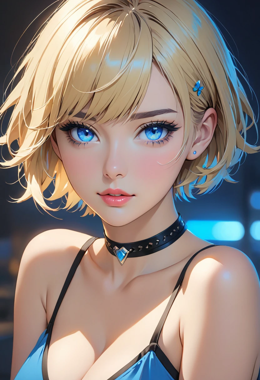 ((Highest quality, 16K, masterpiece: 1.3)), (beauty: 1.2, Slim Abs: 1.2), (Ultra detailed face, Highly detailed lips, Fine grain, double eyelid), (White see-through bikini), 1 female, Short bob woman, One mole on the right breast
