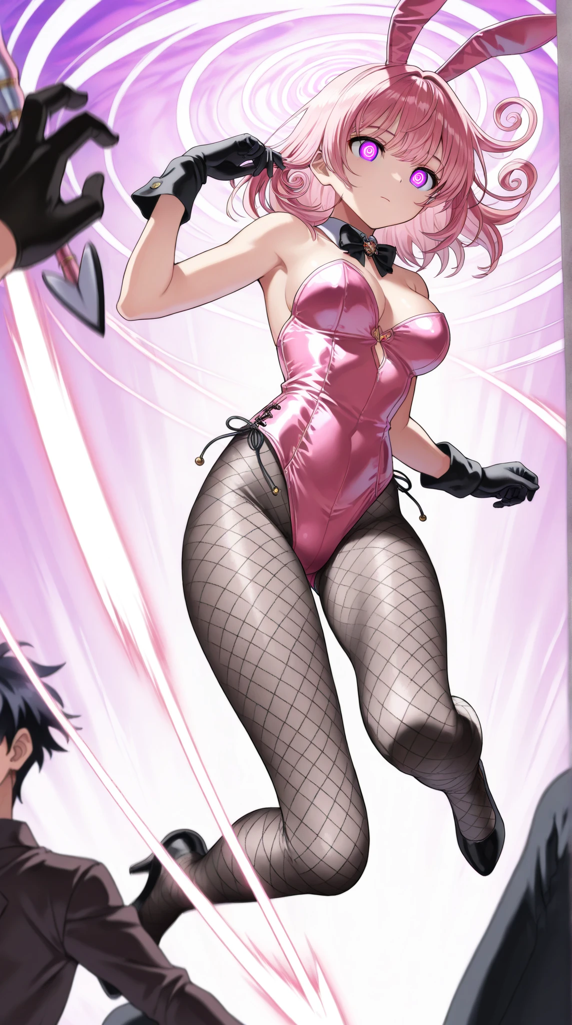 merula, sexy pose, pink high heels, sexy sport bra, sexy sport panties, full body, thighs