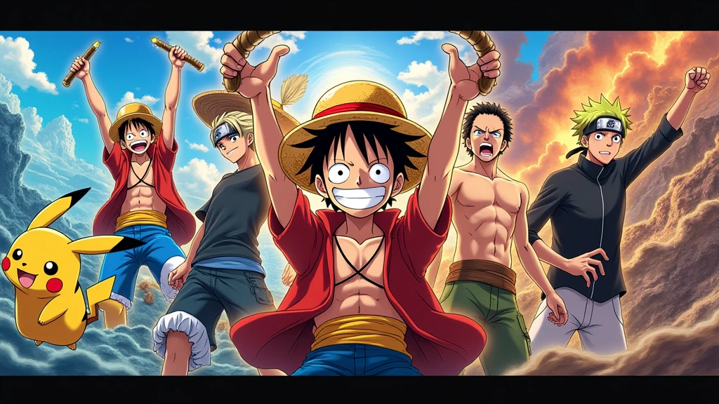 a group of anime characters standing in front of a huge explosion, one piece artstyle, one piece, one piece ship sailing, one piece style, inspired by Eiichiro Oda, luffy (one piece, luffy, from one piece, anime key art, monkey d luffy, hq artwork, eiichiro oda style, official anime artwork, monkey d. luffy