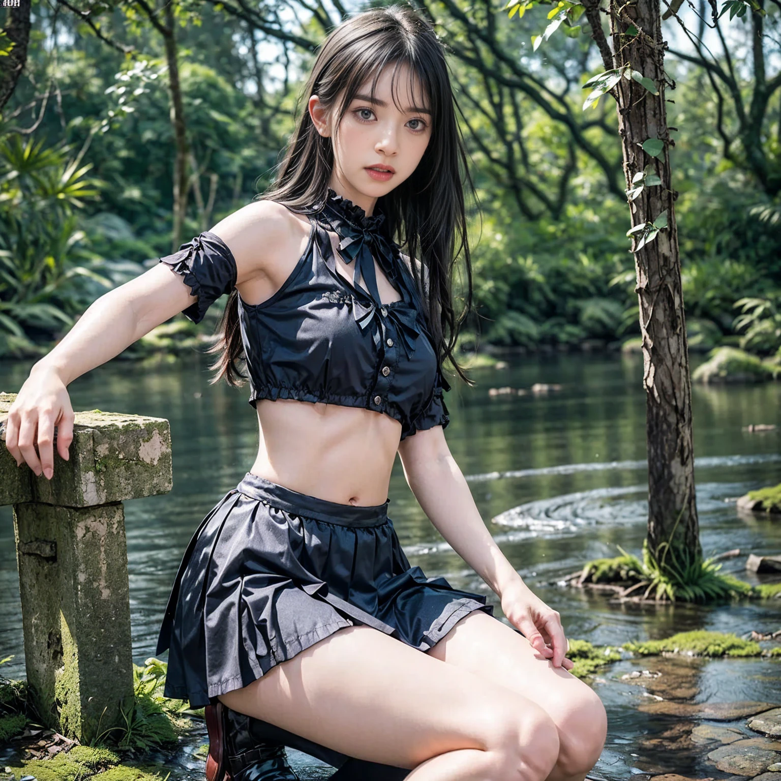 ,((Wearing a torn sheer costume of a superheroine)),(, No bra)), Wet crotch, Wet thighs, Beautiful girl with accentuated slender abs: 1.4, (((nipple tips protruding, areola is protruding, The shape of the pubic region is clearly visible)), sixpack abs: 1.4, Bust Botox, Photo, Sharpness, Unique 850 4, Koda850 k portrait camera, F1.6 shots, Ultra-realistic textures, Spectacular light textures, Cinestil 800 Fashion Mechanics, (futuristic sci-fi battle fashion: 1.1), (tied perfectly by chain), Restraint, Slaves, collars, ((wide prison with sunlight)), Dark fantasy, Realistic material details, extreme hight detail, Ultra-realistic materials ((Torn costume))), Wet, Cloudy, (Chained)), ((big emphasized by chains)), ((chains digging into crotch)), ( (Collar)), (, No bra), shredded costumes, broken golden shields and battle spears,, White combat gloves, Combat shoulder armor, Blood splattered on the face, Blood splattered, Realistic, (Bruises, Dirty, ripped clothing, skimpy clothing, Blood: 1.3), Torn Cape, Torn pantyhose, Long legs, ((iron pipe in the crotch)), Metallic shackles and fetters, ((chains hung from heaven)), Wet crotch is clearly visible, Swarovski's sword and the anatomy beneath his feet, (futuristic sci-fi battle fashion, Torn mesh stockings),