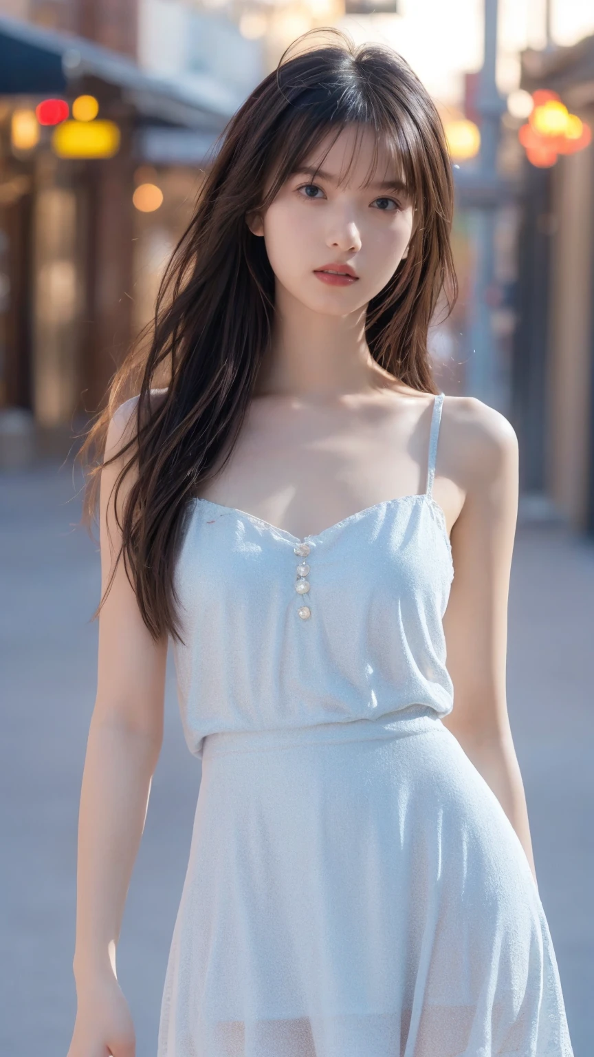 8K, Ultra-high resolution, Highest quality, masterpiece, 三分割法によるphotograph,Surreal, photograph, 1 Girl, (16 years old:1.3), pretty girl, Cute face, Beautiful eyes in every detail, 細かくdetailedに,masterpiece,One Girl:1.2, Japan Female Announcer, whole body,glaring,Black Hair,Bob with bangs,A city near the future,Rhythmic Gymnastics,(High leg cut), Delicate and smooth skin, Realistic Skin, Perfect and beautiful face ,完璧でCute face, Skin with attention to detail, Perfect limbs、Narrow waist、Thin legs)、Browsing Caution,,Beautiful leg line beauty,Looking at the audience、beauty,Long neck、(((Ideal body type))),A cup small breasts :2,、Portraiture:2、Perfect Anatomy、鮮明なdetailed、detailed、Surreal、Light and shadow,Strong light