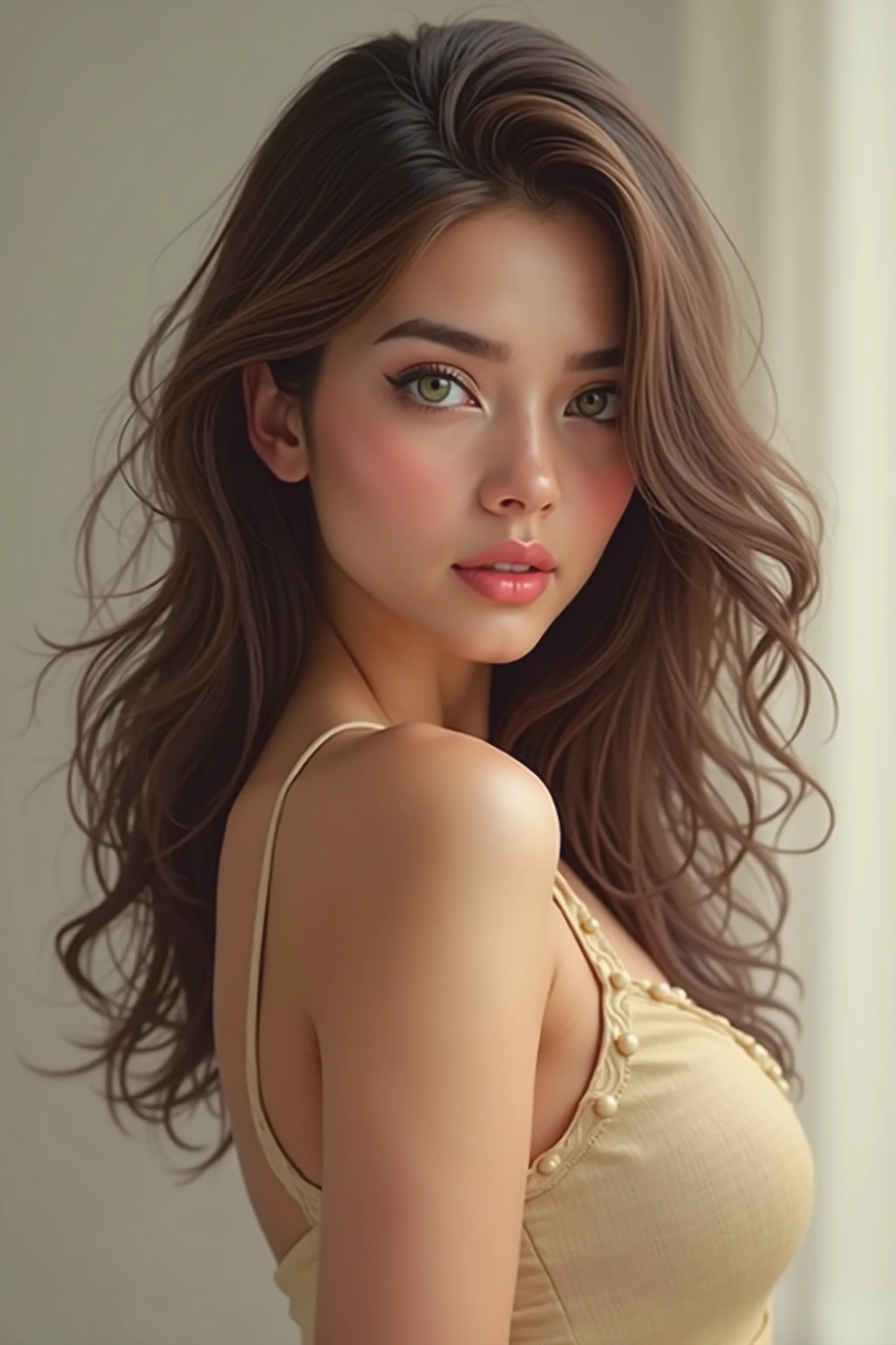 1girl, beautiful face, beautiful girl, pale skin, masterpiece,(close-up:1.1), (nude:1.5), (looking at viewer:1.3), <lora:xsarchitectural-6:1>