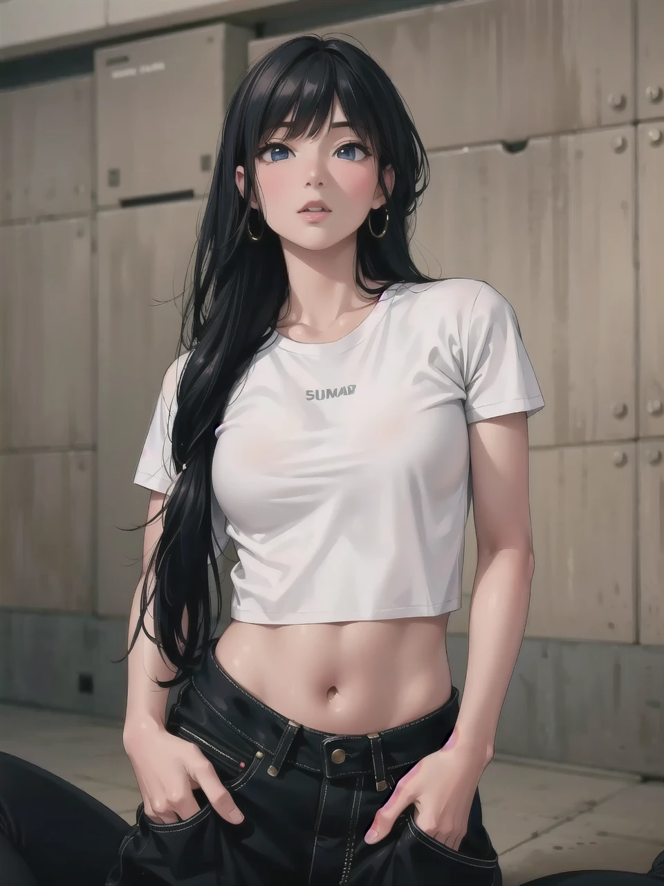 (((front view))), ((Unreal Engine 5)), ((Masterpiece)), ((ultra high definition)), ((ultra high resolution)), ((full sharpness)), ((maximum quality)), ((Cinematic)), ((8k)), ((a baby girl)), ((10 years old)), ((wearing micro shorts and mini blouse)), ((very detailed eyes)), ((very detailed irises)), ((very thick thighs)), ((very wide hips)), ((always the same face)), ((always the same proportions)), ((always the same clothes)), ((hot girl))