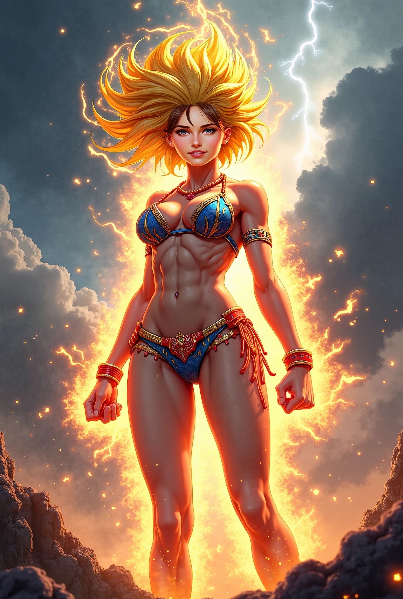Super sized female Goku