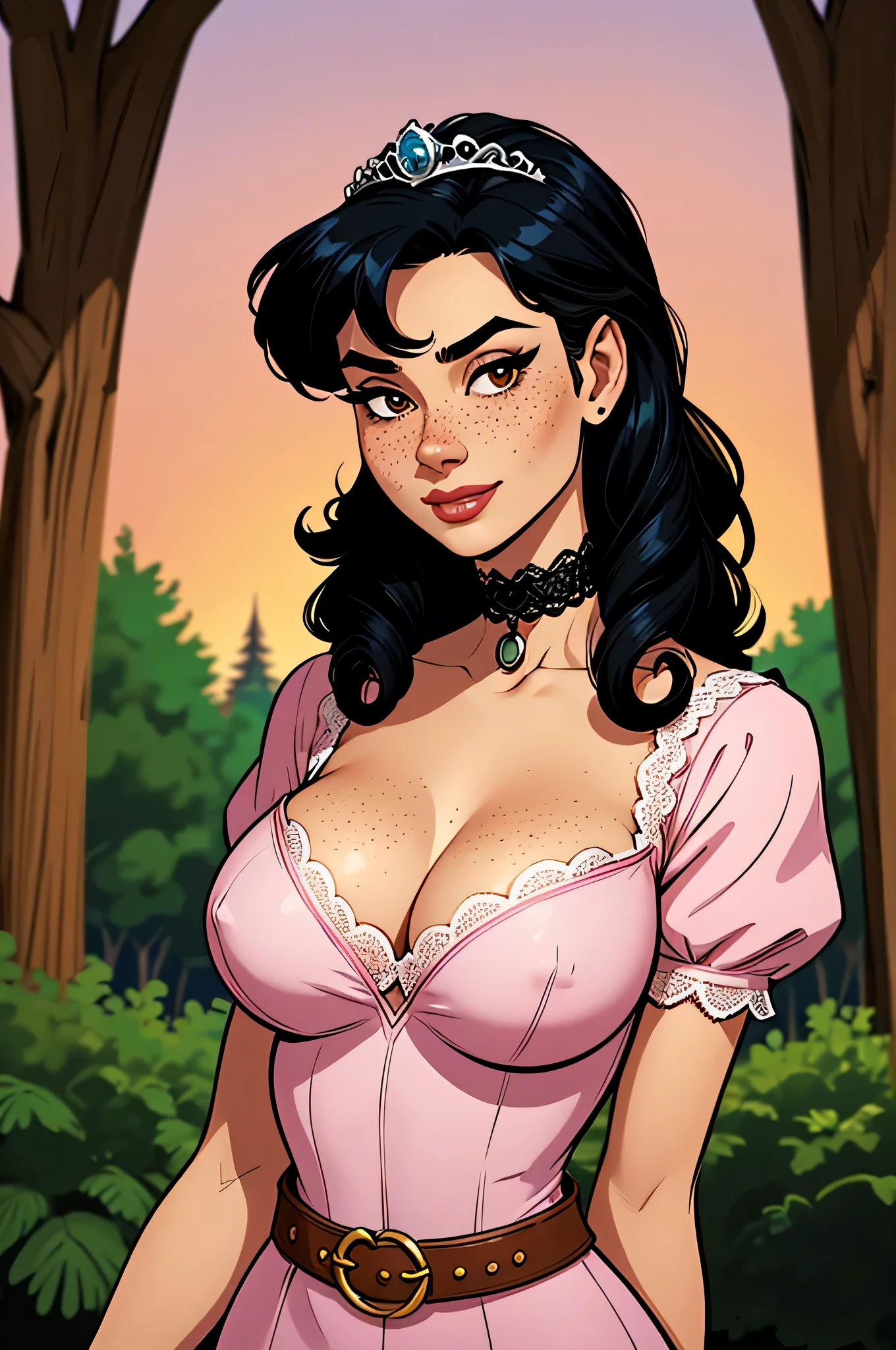 Personagem mulher ninja com marcas de guerras Imagem de desenho animado de uma mulher .cartoon style illustration, estilo de arte dos desenhos animados, estilo de arte dos desenhos animados, digital illustration style, design de personagens altamente detalhado, arte digital detalhada coragem, Forest Fan Art, Design de personagens de retrato, beautiful digital illustration, retrato de alta qualidade, Arte em quadrinhos, mulher jovem cabelo com transas lindas . Beautiful lined eyes Medium large bust and wonderful sexy clothes. image expression of sexual desire from waist to head araffes illustration with a man and two women posing for a photo, definir foto fantasiada, com capa, vestido com uma linda capa vermelha, fantasia de bruxa escarlate, artgerm e greg rutkowski, por Bernie D’Andrea, Greg Rutkowksi e Artgerm, carmilla vampira, o Munster ao fundo, donzela e tolo e velha