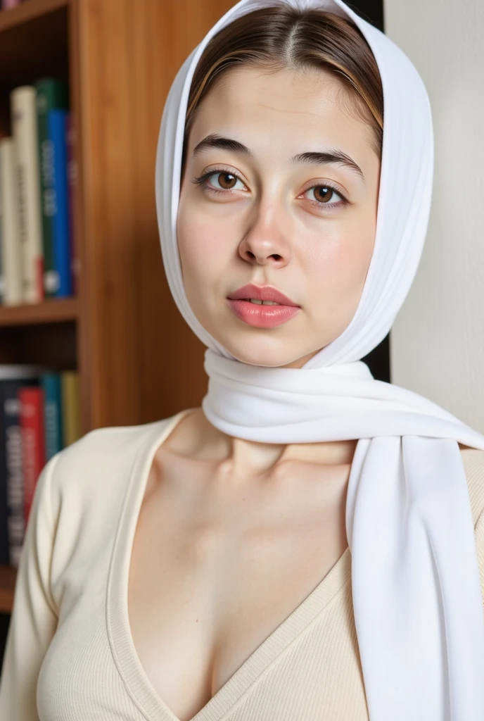 full body shot, white skin, full naked, small stature, short height, sitting on a chair, perspective view from side, small ass, showing ass, face looking to camera, looking at us, looking to viewer, thin face, small breast, 20 years old, natural skin textured, full body photo of naked turkish young girl, full nude, showing all body, face looking to viewer, at front of beautiful park, in the morning, beautiful trimmed hair, wearing hijab, naked, nude