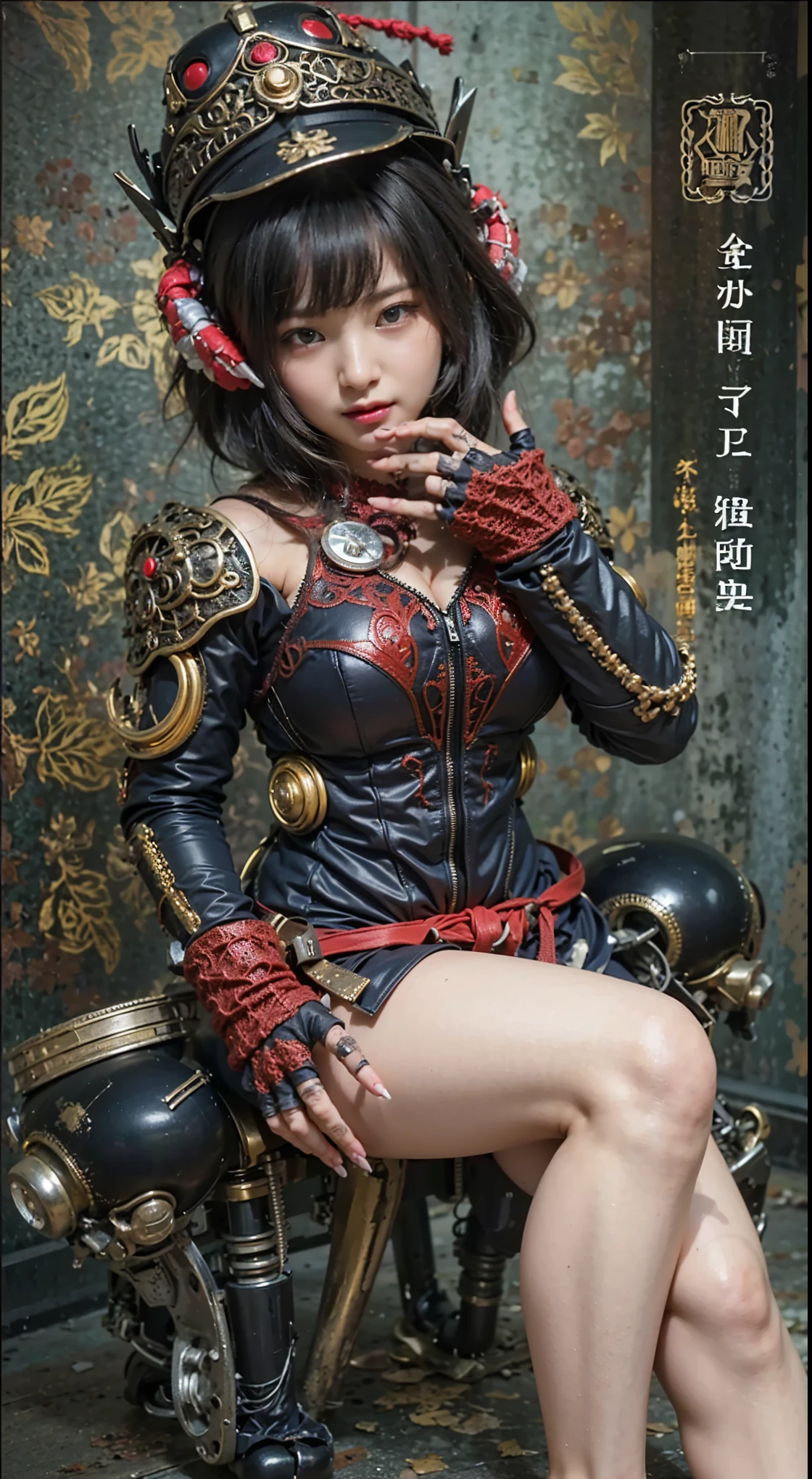 (Completely live action:1.37), (Amazingly realistic textures:1.37), (masterpiece, best quality:1.2), (8k uhd, 16k, 32k, ultra high res), amazingly realistic skin, amazingly realistic photo, superrealism, (photorealistic:1.37), (RAW photo), ultimately realistic, (ultimately realistic all details), (ultimately realistic all textures), super realistic lighting, super realistic shadow, (japanese girl:1.5), (realistic idol face), smiling, happy, super realistic face, ultimately realistic skin, ultimately realistic eyes, (mascara:1.35)ultimately realistic background, ultimately realistic detail up, (kkw-ph1:1.25), (Canon EOS R6, 85mm, 1/200s, f/5.6, ISO 1600), (tattoo), (mechanical armor:1.37), (blue eyes:1.2), (silver hair:1.3),