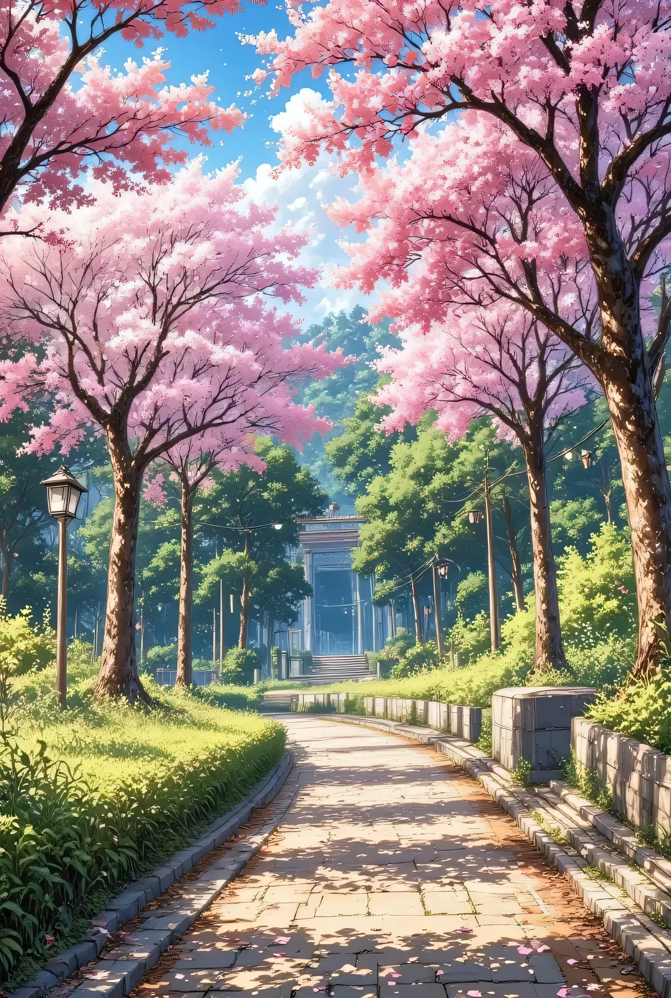 Transcendental Aesthetic Scenery , Anime Background , (Cherry Blossom Tree-Lined Path) super high quality composition , Beautiful Nature, ambient light, Volumetric Light, high resolution environment,Masterpiece, cinematic lighting , ambient light, Volumetric Light, Ultra Aesthetic Environment , 8k, 16k, high resolution, best quality , indirect lighting, Super High Quality Composition