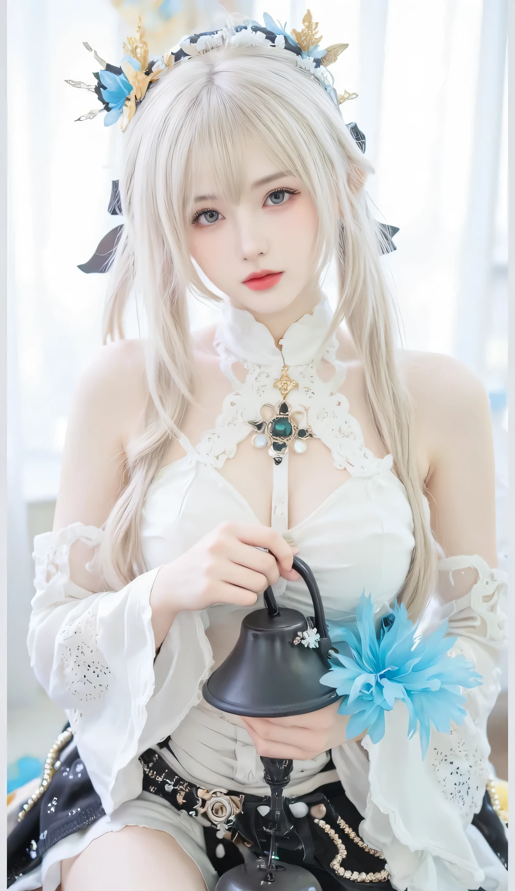 (best quality), (masterpiece), (Ultra-high resolution), (Clear face), (Reality: 1.4), (perfect lighting),(photorealistic:1.30), anime wallpaper, Guviz style artwork , fantasy cover up to magic , by Yang J, Guviz, beautiful artwork illustration, beautiful digital artwork, beautiful digital illustration, Li Song, beautiful anime portrait, art style at Beauvot,illustration, ethereal and beautiful, highly detailed, CG, unity, 8k wallpaper, Amazing, fine detail, official art, highly detailed CG unity 8k wallpaper,absurd, extremely absurd, large file size, highly detailed , high resolution, very detailed,beautiful girl with details, very detailed eyes and face, beautiful detailed eyes,light on the face,cinematic lighting, 1girl, solo, looking at viewer, Lips wear thick red lipstick,