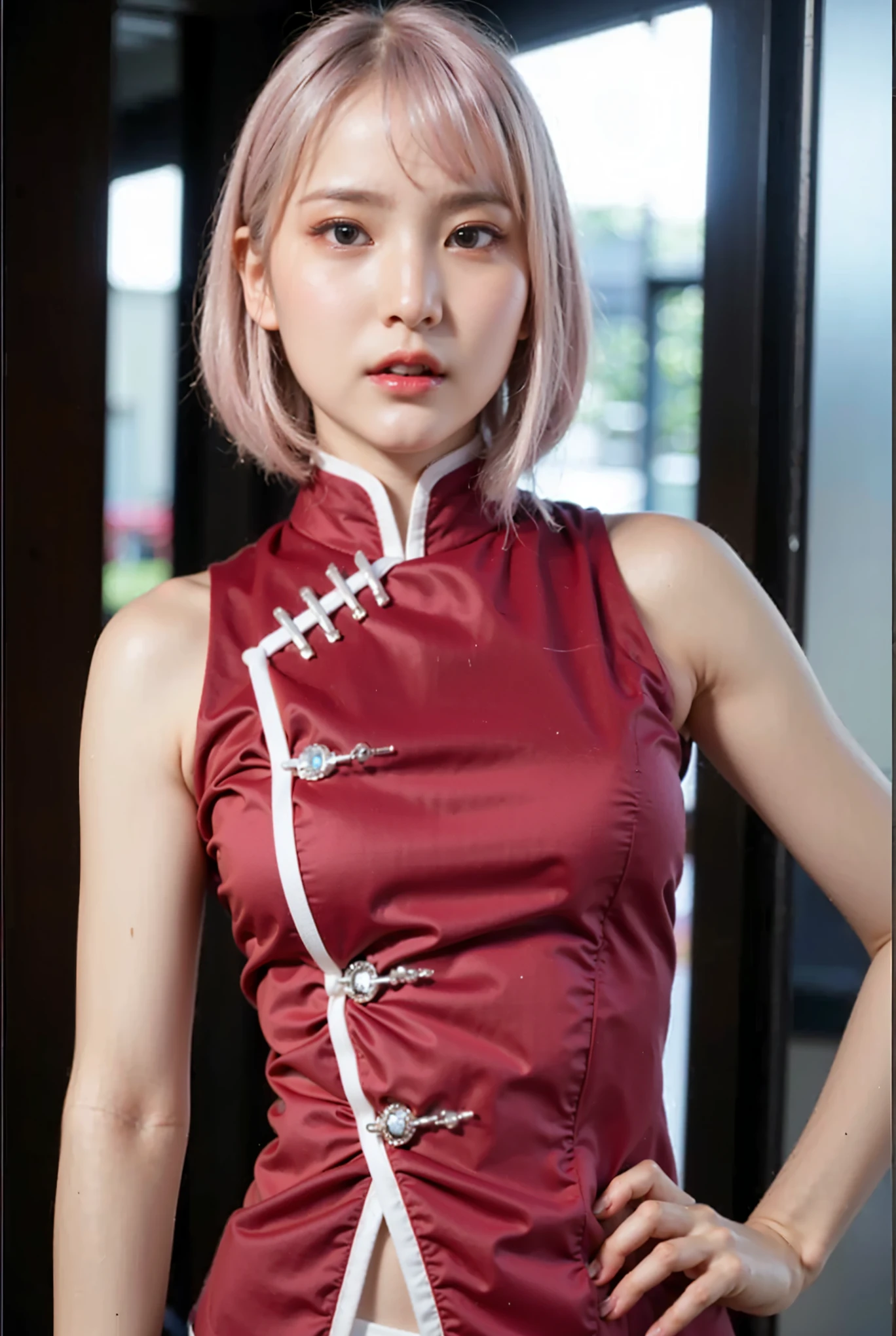 (Completely live action:1.37), (Amazingly realistic textures:1.37), (masterpiece, best quality:1.2), (8k uhd, 16k, 32k, ultra high res), amazingly realistic skin, amazingly realistic photo, superrealism, (photorealistic:1.37), (RAW photo), ultimately realistic, (ultimately realistic all details), (ultimately realistic all textures), super realistic lighting, super realistic shadow, (japanese girl:1.5), (realistic idol face), smiling, happy, super realistic face, ultimately realistic skin, ultimately realistic eyes, (mascara:1.35)ultimately realistic background, ultimately realistic detail up, (kkw-ph1:1.25), (Canon EOS R6, 85mm, 1/200s, f/5.6, ISO 1600), (tattoo), (mechanical armor:1.37), (blue eyes:1.2), (silver hair:1.3),