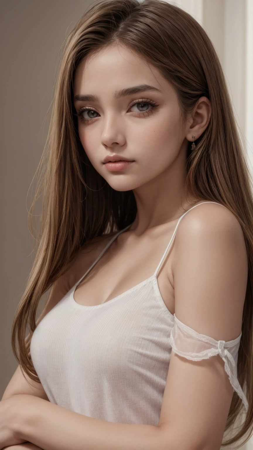 ((highest quality)), ((masterpiece)), (be familiar with:1.4), 3D, Image of beautiful woman wearing sports bra and shorts,nffsw(high dynamic range),ray tracing,NVIDIA RTX,super resolution,unreal 5,scattered below the surface,PBR texturing,Post-processing,anisotropic filtering,written boundary depth,maximum clarity and sharpness,multilayer texture,Albedo and specular maps,surface shading,Accurate simulation of light-matter interactions,perfect proportions,octane rendering,two-tone lighting,wide aperture,Low ISO、White balance、Rule of thirds、8,000 students、((18-year-old))(((silk sports bra,silk shorts)))(((brown hair)))(((big breasts)))