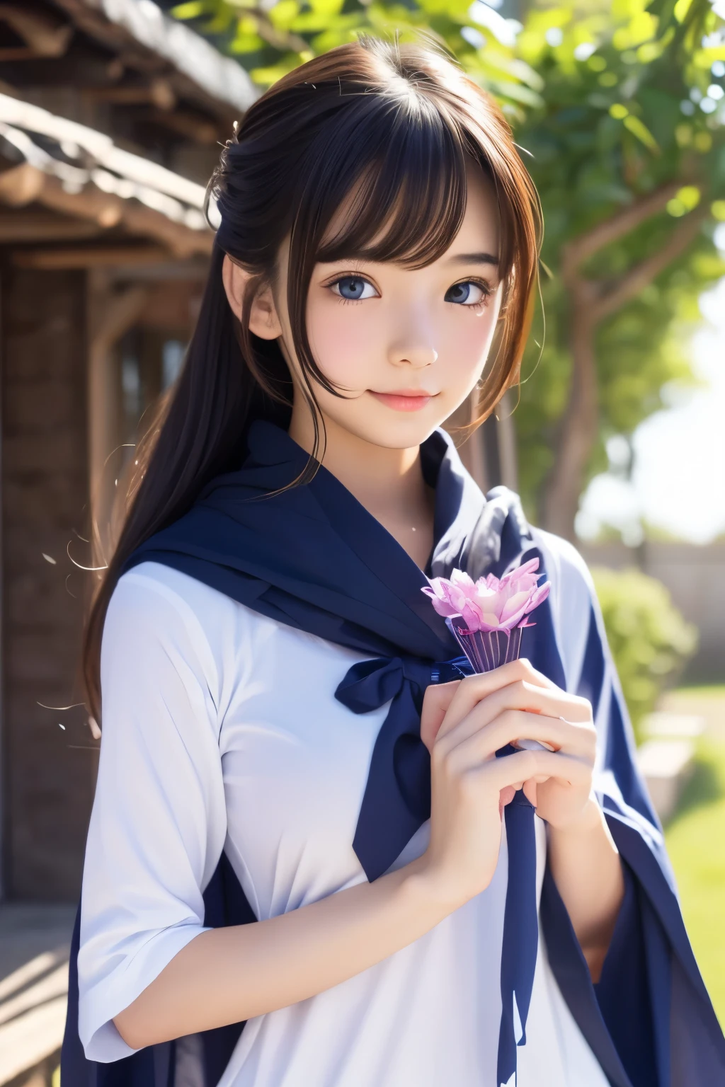 score_9, score_8_ up, score_7_ up, source_Anime, high resolution image ,Masterpiece, best quality , girl , cute face, clean skin, erect nipples ,Keqing_genshin,Kite flying,